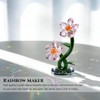 Crystal Flower Figurine, K9 Crystal Bloom Ornament,Mini Glass Gift