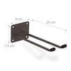 Relaxdays Tool Holder Wall, Length 24 cm, Double Hooks, Wall