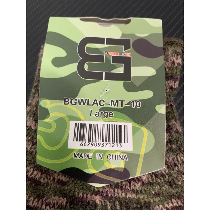 Better Grip Military Camo Insulated Winter Rubber Coated Gloves, Large