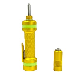 Generic Safety Escape Tool with Seatbelt Cutter and Glass Breaker, Golden