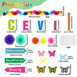Fullhawl 3D Inspirational Success Quote Bulletin Board Decorations Set for Classroom Cutouts Back to School Colorful Paint Theme Bulletin Board Borders Letters Kindergarten Preschool Classroom Decor