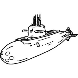 'Military Submarine' Rubber Stamp - Unmounted Design for Crafting & Scrapbooking, A8 (RS00032611)