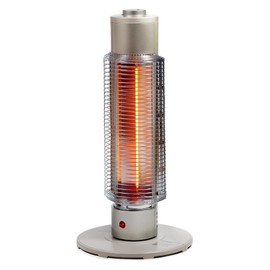 HeatMate Sengoku Portable Instant Heat Graphite Medium Tower Electric Heater for Small Areas in Homes, Offices, and Workshops, Champagne