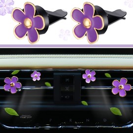 10 Pcs Leather Steering Wheel Cover for Women Cute Car Accessories Set with Seat Belt Shoulder Pads Seatbelt Covers Cup Holders Bling Start Button Ring Sticker Air Vent Clip Car Accessories (Purple)