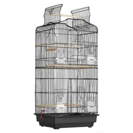 Happybuy 41-inch Open Top Large Parrot Bird Cage, Hanging Cage for Parakeets, Finches, Canaries, Lovebirds, Cockatiels, Budgies, Small Quaker Conures, Travel Pet Flight Cage with Swing