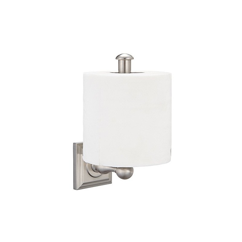 Designers Impressions Aurora Series Satin Nickel Vertical Toilet/Tissue Paper Holder