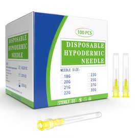 100 Pack 30 Gauge 5/16 inch Disposable Needles with Caps for Industrial Dispensing and Scientific Lab Individually Wrapped