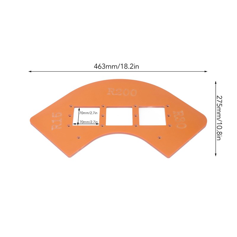 Rounded Corner Template Set for Woodworking Router Radius Jig with