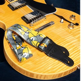 KLIQ Vintage Woven Guitar Strap for Acoustic and Electric Guitars + 2 Free Rubber Strap Locks, 2 Free Guitar Picks and 1 Free Lace | Terylene Printed | Artist Series "It's Not a Phase" by KLA