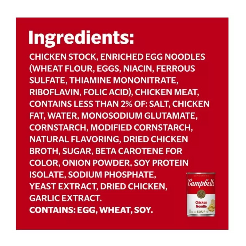 Campbell's Hearty Chicken Noodle Soup, 10.75 oz ,Pack of 4