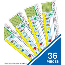 Carson Dellosa Education Carson Dellosa 36pc Traditional Manuscript Name Plates for Classroom, Name Plate for Desk With Alphabet, Number Line, Ruler, Addition Chart & More Classroom Essentials, Grades 1-3 Classroom Must Haves