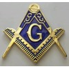 Freemason Masonic cut-out car emblem in gold