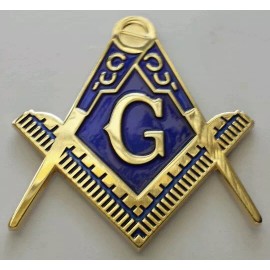 Freemason Masonic cut-out car emblem in gold