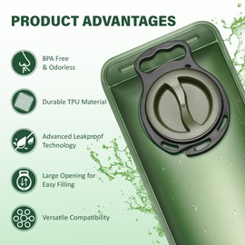 Paukis Hydration Bladder 3L, Leak Proof Water Bladder for Hiking Backpack, BPA-Free Water Pouch Water Reservoir for Camping Cycling Running, 2Pack