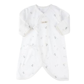 100% Organic Cotton Korean Kimono Newborn Baby Summer Thin Relaxed Outfit LongSleeve Breathable Romper 0-6M With Mitten Cuffs(24Dragony_Summer)