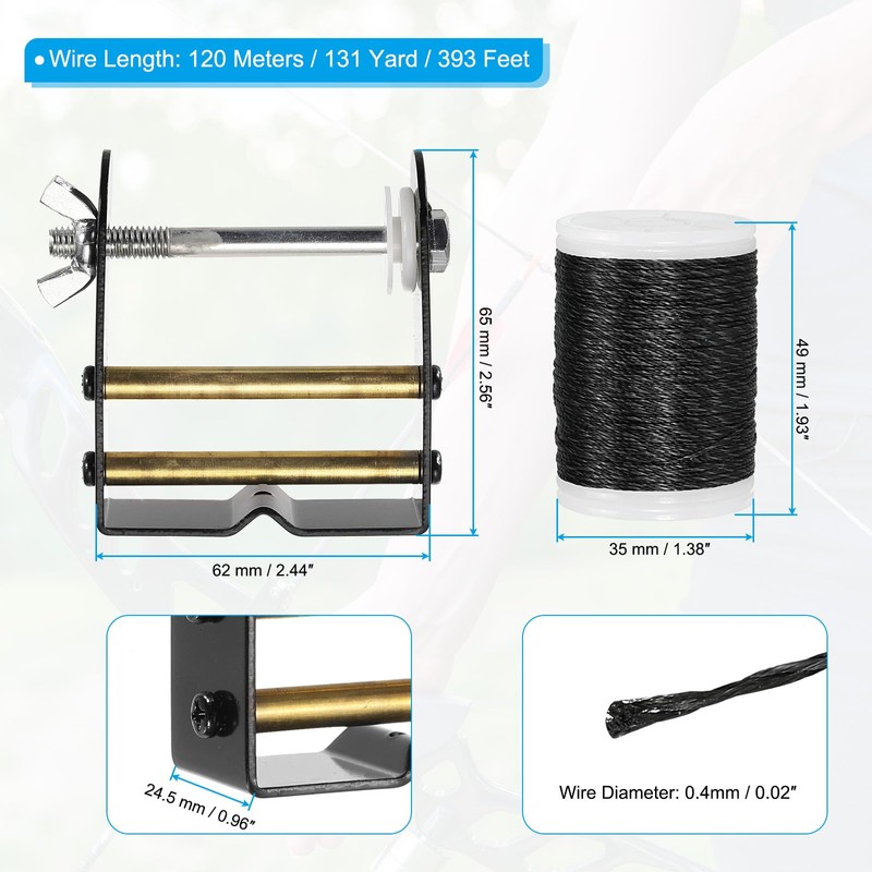 PATIKIL Archery Bow String Serving Thread Jig 131 Yard/120M, 0.02"