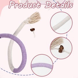 Cat Toys for Indoor Cats, 3 Packs Soft Catnip Chew Ropes, Silvervine Feather Sticks & Cute Grass Sticks, Interactive Dental Care Toys for Kittens, Boredom Relief & Teeth Cleaning