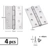 Pack of 4 Hinges Foldable 100 mm x 70 mm,