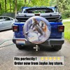 Spare Tire Cover, Wheel Cover with Wolf Print Waterproof Dust-Proof