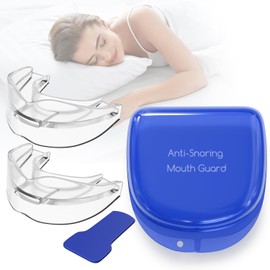Mouth Guard for Sleeping 2 Pack, Reusable Night Dental Guard, Comfortable BPA-Free Mouthpiece for Men & Women-U01