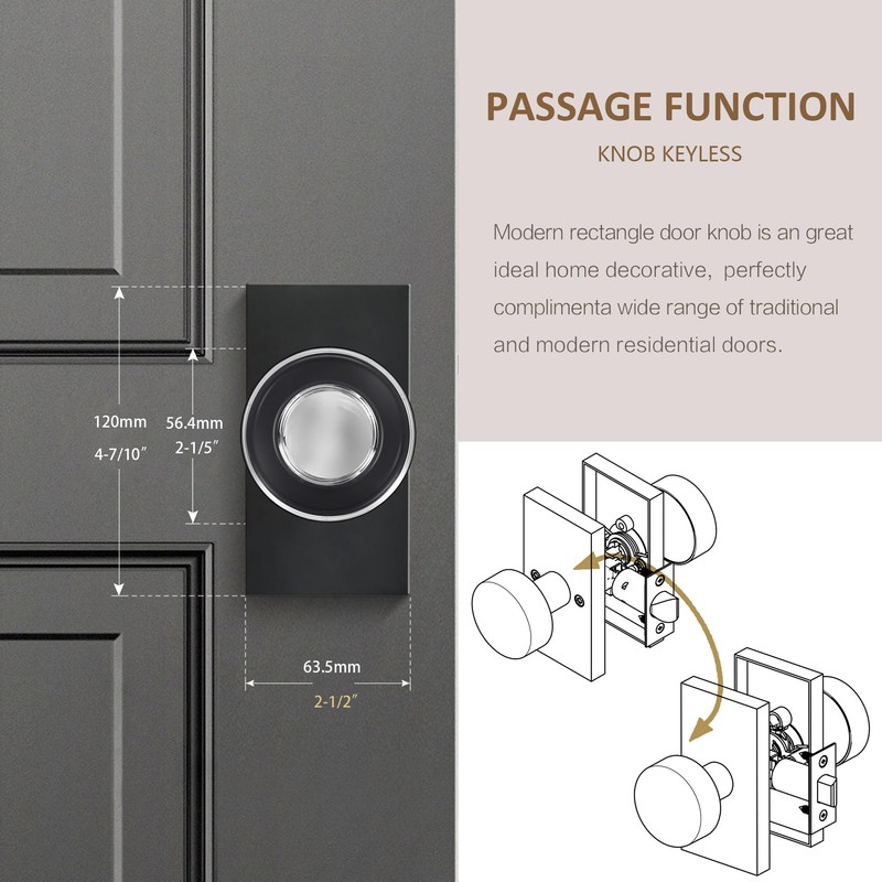 Newlaking Passage Crystal Glass Door Knobs Interior Door Knobs Door