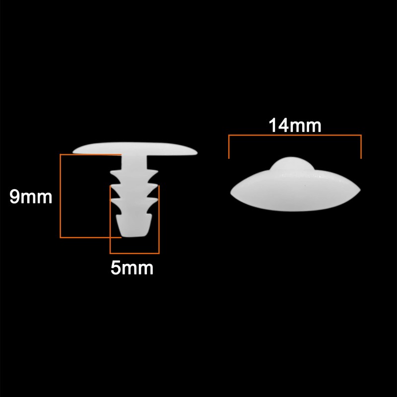sourcing map Car Mudguard Plastic Rivets Bumper Fixing Holder 5