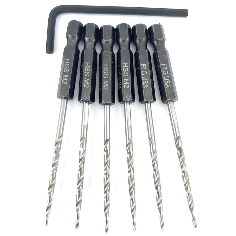 FTG USA Tapered Countersink Drill Bit Set 6 Pc #4