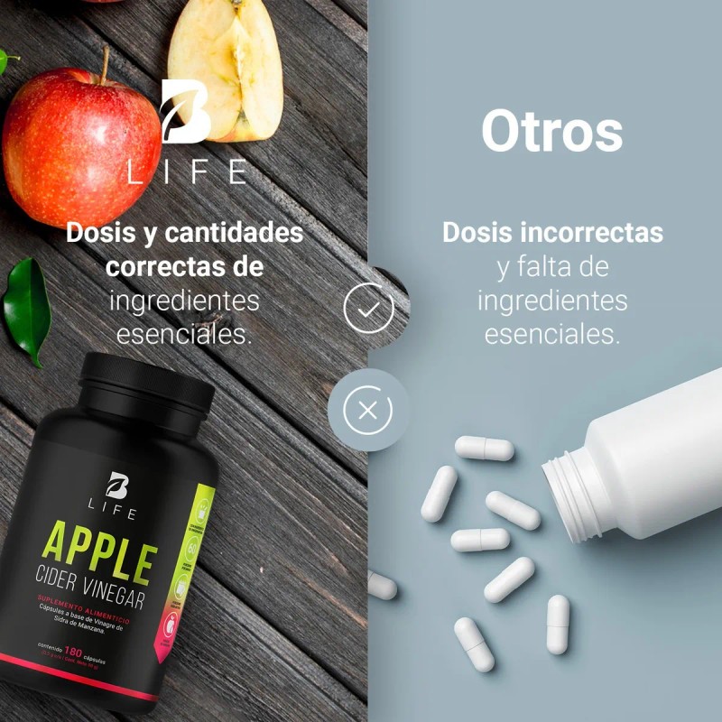 B Life Vinagre De Manzana 90 Cáps 500mg