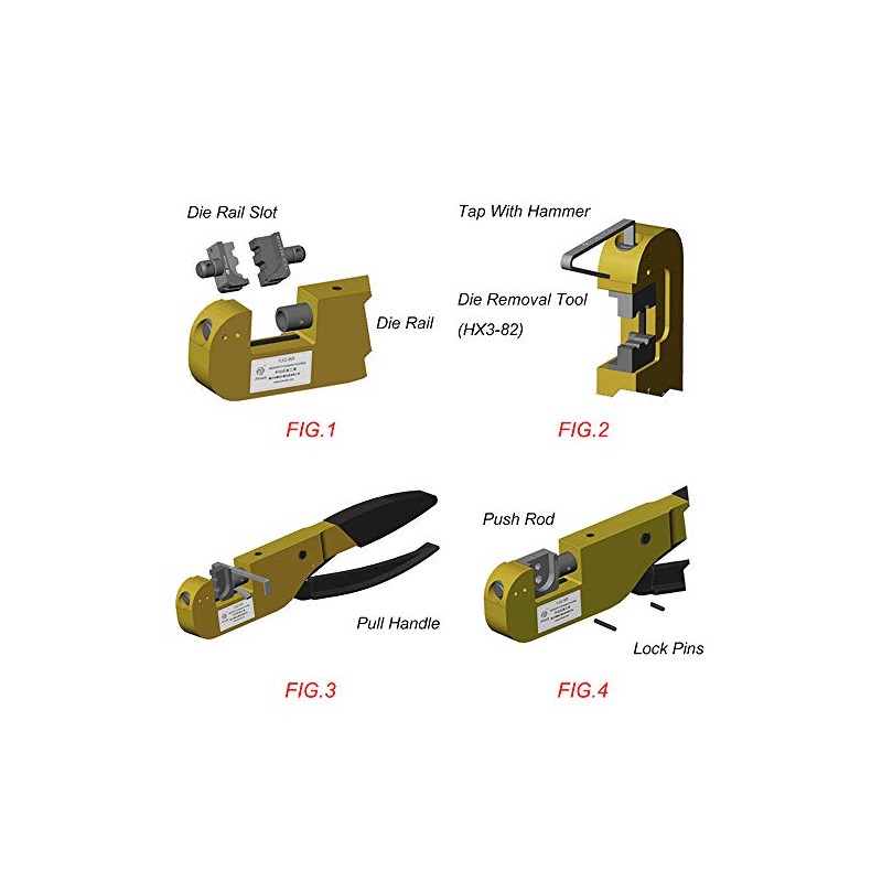 JRready Y631-A Die Set work with YJQ-W5 HX4 M22520 5