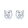 ABIGY Horseshoe Earrings Horse Earrings 925 Sterling Silver Horse Horseshoe