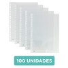 Elba, 100 x A4 Clear Plastic Pockets Multi Punched Polypropylene