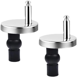 tunghey Upgraded Toilet Seat Hinge Fixings Top Fix Nuts Screws Quick Release Hinges Fittings Rubber Back to Wall for Toilet Seat Hinges Replacement (2Pack)