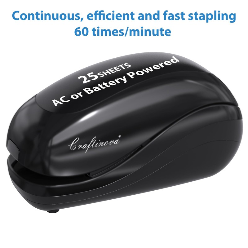 Craftinova Electric Stapler,Including 2000 Staples and 1 Staple Remover, Suitable