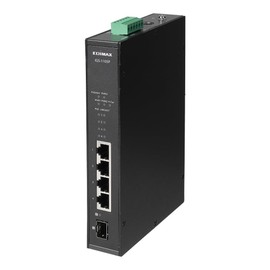 Edimax IGS-1105P Industrial 5-Port Gigabit PoE+ DIN Rail Switch with 1 SFP Port