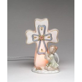ATD 41205 7.25 Inch Cross with Child Praying Night Light