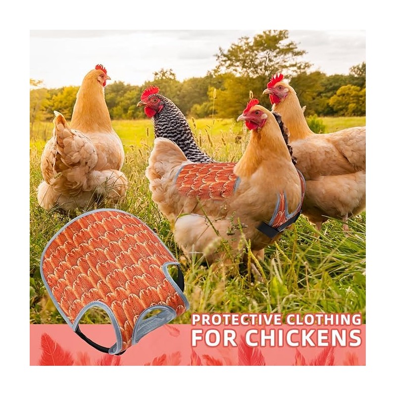 MYWSN Chicken Saddles for hens, Chicken Apron Back Protector for