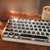 SEUNKWANG EWEADN Wireless Mechanical Typewriter Keyboard,80% Layout with White Backlit,