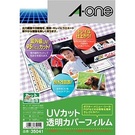 A-One 35041 UV Protection Transparent Cover Film, 6 Sheets
