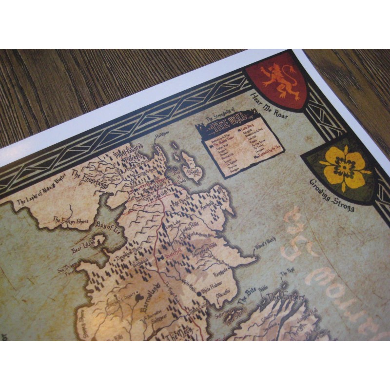 Game of Thrones 11" x 13.5" Map Collector's Poster
