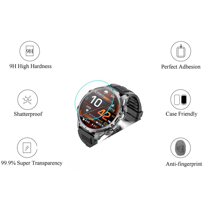 Futanwei [3 Pack] for Mingtawn Military Smart Watch AK75 Screen