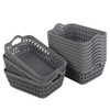 Dynko Plastic Storage Basket, Bathroom Basket, Household Basket, Grey, Pack