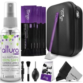 Altura Photo Professional Camera Cleaning Kit for APS-C DSLR & Mirrorless Cameras - Lens and Sensor Cleaner - Includes Case, Spray, Swabs, Blower, Brush, Tissue Paper
