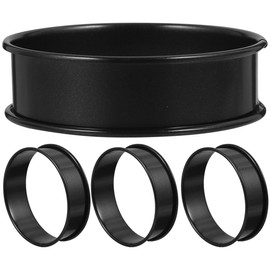 4pcs Non-Stick English Muffin Rings Stainless Steel Cooking Molds for Baking Pancakes and Crumpets Inner Diameter Easy Release Dishwasher Safe