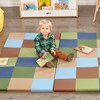 ECR4Kids SoftZone Patchwork Activity Mat, Folding Playmat, Earthtone