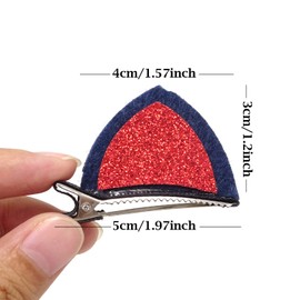 Honbay 10PCS (5Pairs) Sparkle Shiny Sequin Felt Cat Ear Hair Clips Barrettes Cute Animal Hair Clips Alligator Hair Clips