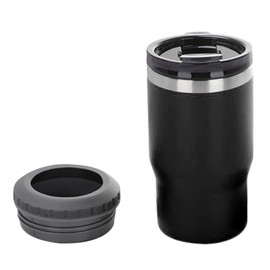14oz Can Bottle Insulated Holder 304 Stainless Steel Insulated Can Cooler for Outdoor Drinking Car Black