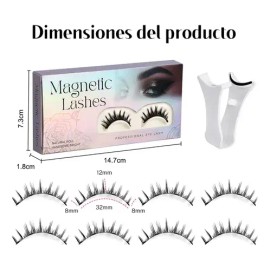 Kit De Pestaras Magneticas Reutilizables Con Aplicador 2pars