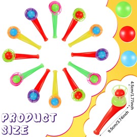 Liliful 30 Pcs Ball Blowing Toy Floating Blow Pipe Balls Stress Reliever Floating Balls Balance Blowing Toy for Birthday Party Balance Game Favors Gift Bag Stuffers Random Color