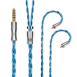 (KBEAR 4989) MMCX4.4MM Rear Cable, Yo Glory Cable, Balance Replacement Cable, 4 Core 6N Single Crystal Copper Cable, Sound Quality Improvement, SONY: IER-Z1R/IER-M9/IER-M7/Just