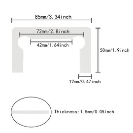 ITROLLE 10PCS Glass Hinge Gasket Glass Hinge Replacement Parts Heavy Duty 90 Degree Glass Door Cupboard Showcase Cabinet Clamp Glass Shower Doors Hinge Replacement